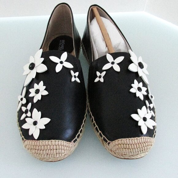 Michael Kors (Lola) New Leather Espadrilles Size 7.5 - Picture 4 of 7
